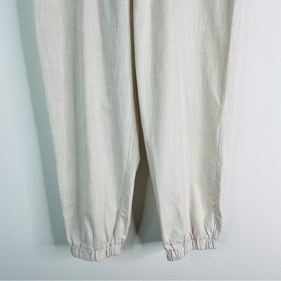 Loft tan coastal high waisted cropped jogger pants medium - Picture 3 of 7
